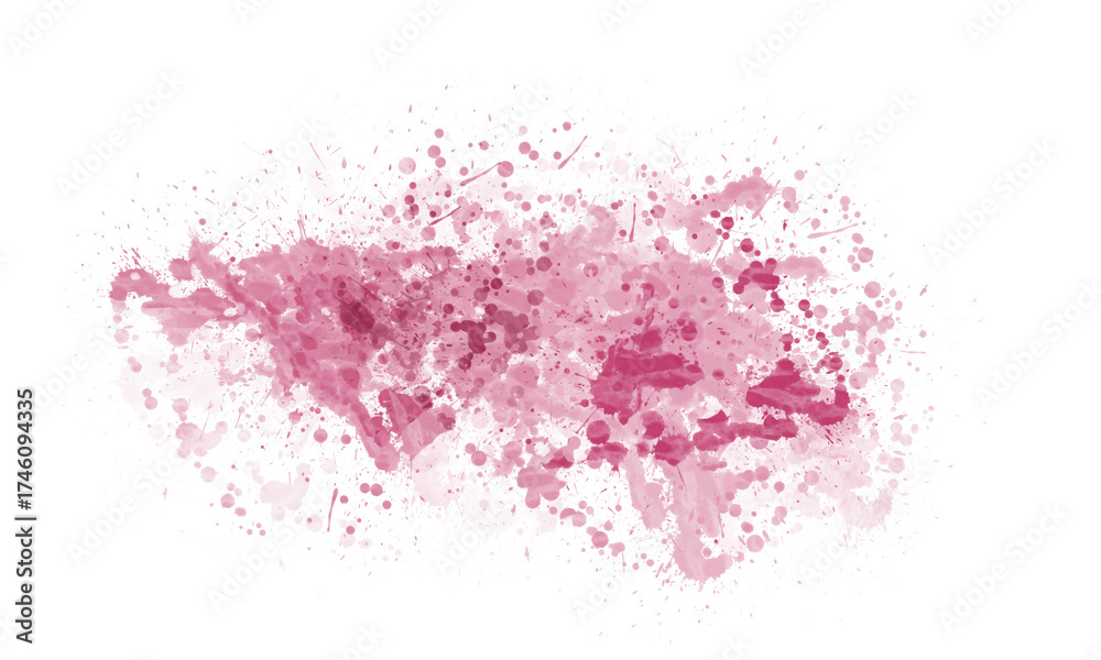 Obraz premium Abstract Vibrant Red Paint Splatter Watercolor texture on Transparent Background