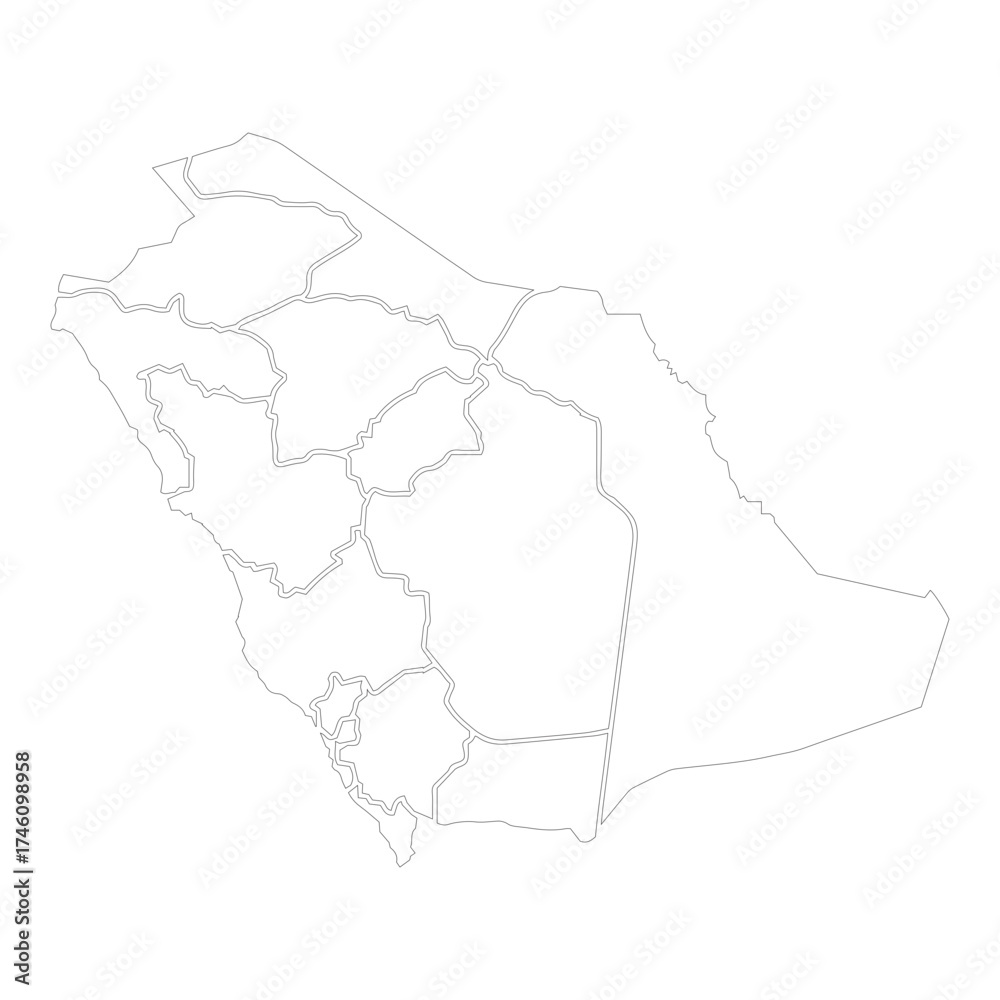 Fototapeta premium map of Saudi Arabia