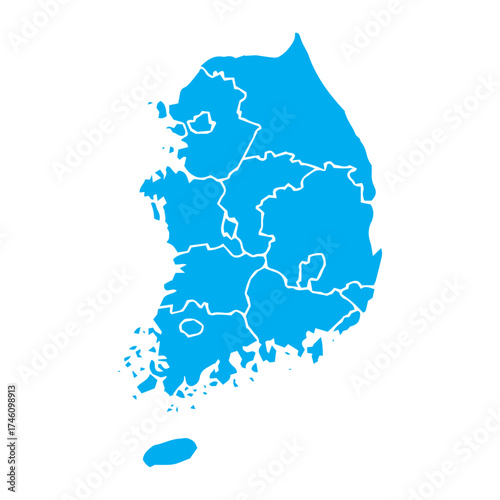 South Korea country map