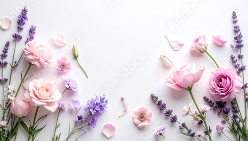 Pastel Flower Flat Lay