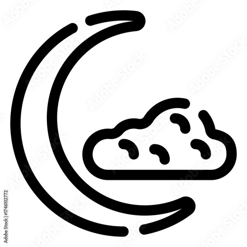 Crescent moon icon