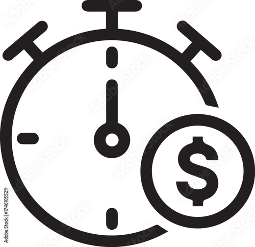Manage money effectively with time tracking, visualizing financial opportunities and time management to achieve success with financial investment vector