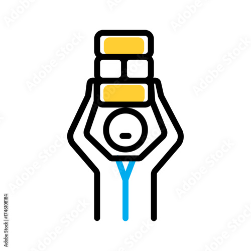 Vector multi color icon for Mason tender