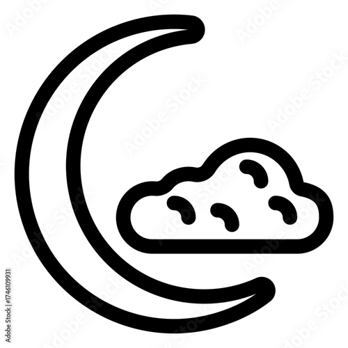 Crescent moon icon