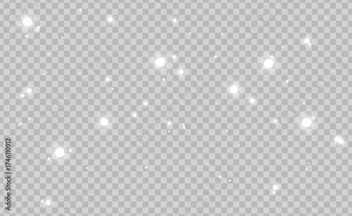 Sparkling glitter particles falling seamlessly overlay effect for creative projects