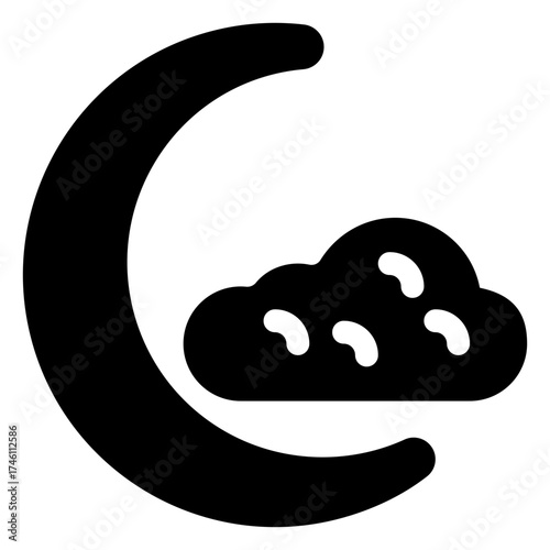 Crescent moon icon