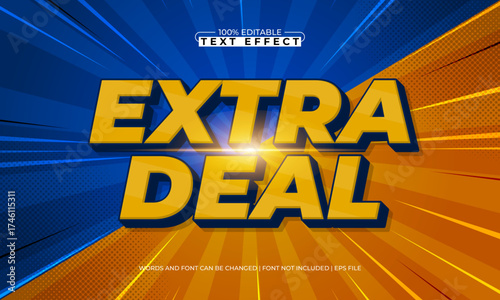 extra deal editable text effect