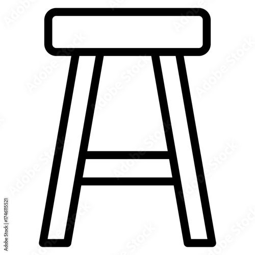 wood chair icon
