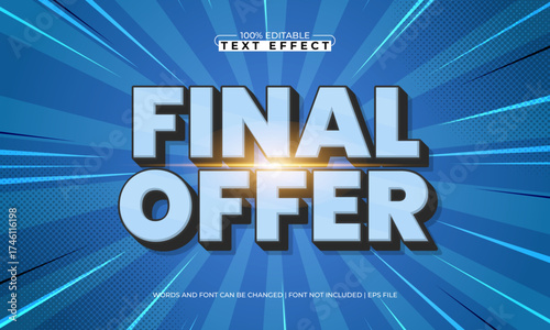 final offer editable text effect