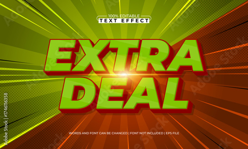 extra deal editable text effect