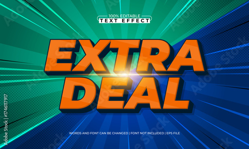 extra deal editable text effect