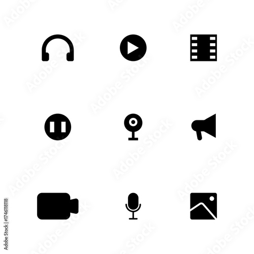 media icon set pack