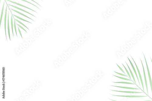 minimal and natural green leaves background design