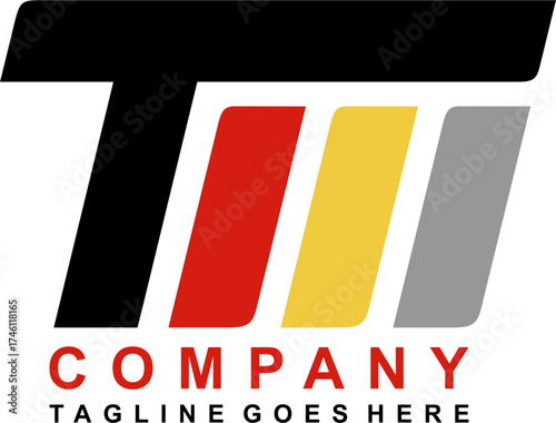 alphabet of red and yellow logo design company