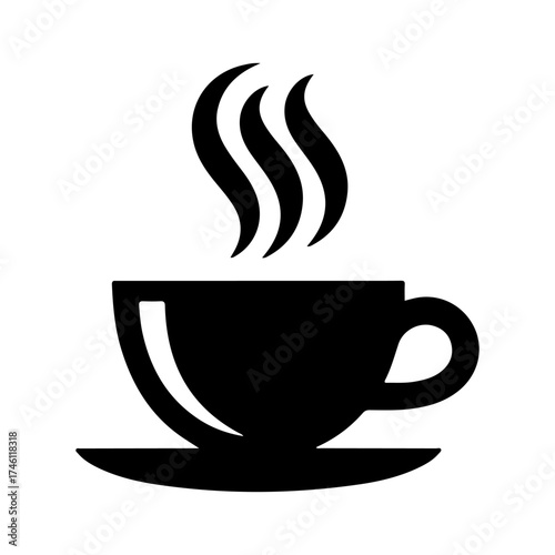 coffee cup black logo silhouette