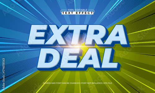 extra deal editable text effect