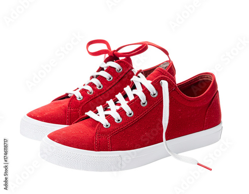 Casual Red Sneakers with Urban Lifestyle Vibe
