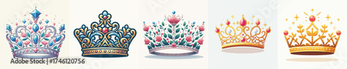 a vector of queen crown