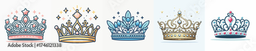 a vector of queen crown