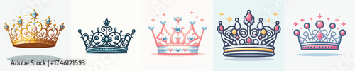 a vector of queen crown