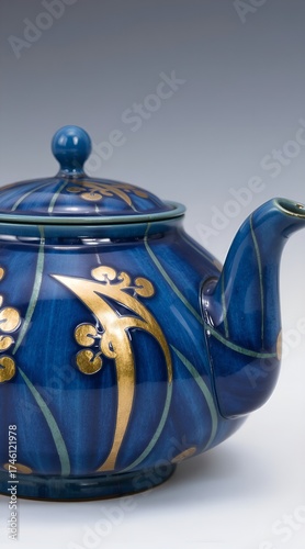 Wallpaper Mural ceramic teapot on black background Torontodigital.ca