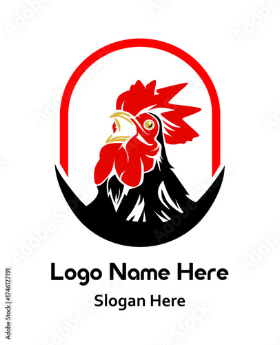 chicken logo for  modern company and elegant