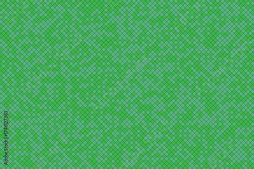 Alternating green squares in a geometric tile pattern create depth