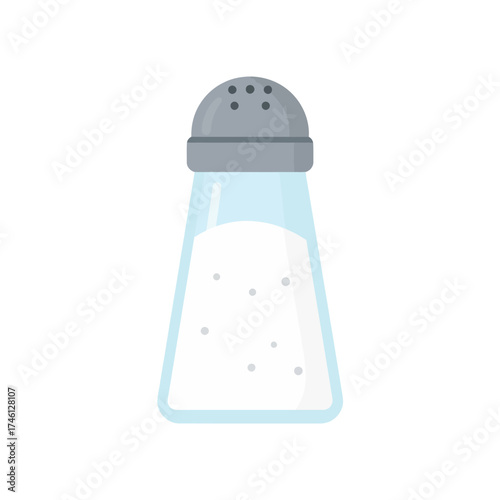 Salt Shaker Illustration Culinary Condiment for Flavor Enhancement and Seasoning.
