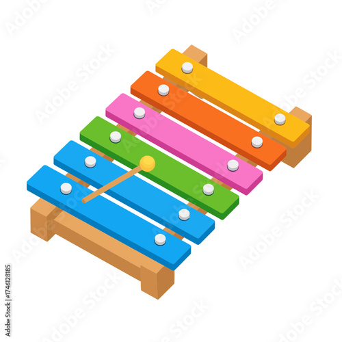 Colorful Xylophone Toy with Mallet for Musical Fun.