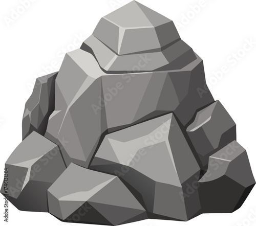  Set of reals tick jungle stone on a white background.