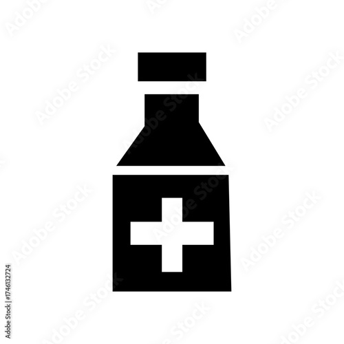 medicine bottle syrup vector illustration