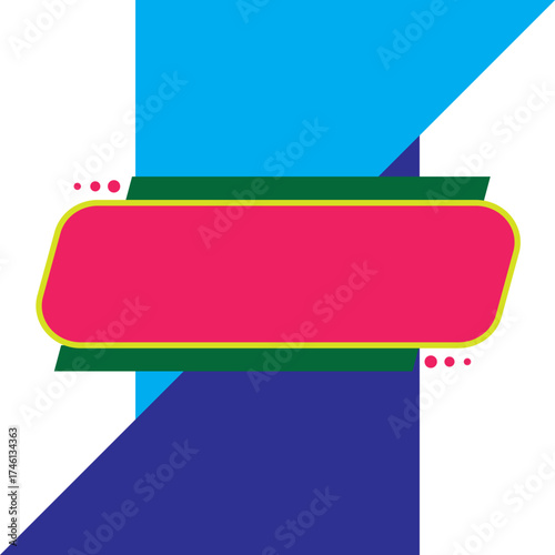রঙিন বিমূর্ত জ্যামিতিক ব্যানার বা লেবেল
