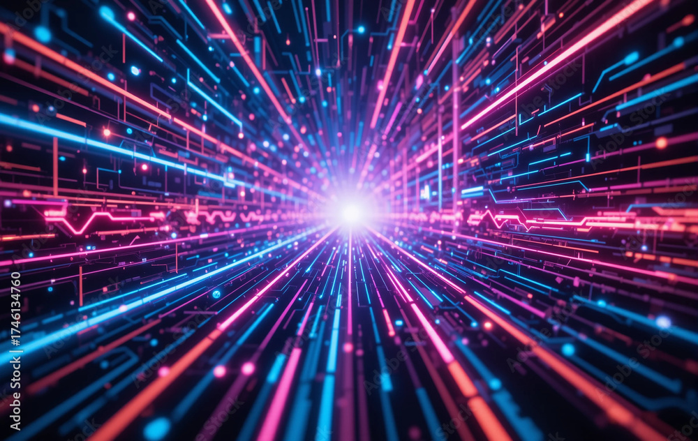 Fototapeta premium Abstract Background Image, Diffusion, Line, Light, Space, Banner Texture Advertising Poster