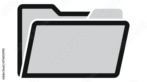 Folder icon isolated on white background