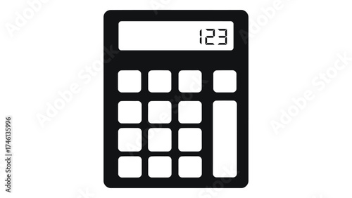 Calculator icon isolated on white background