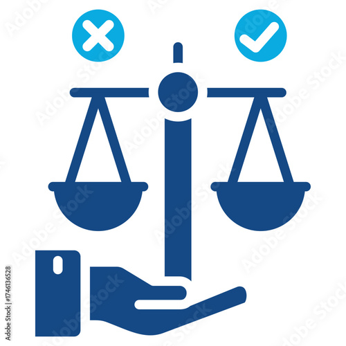 Ethical Decision glyph color icon