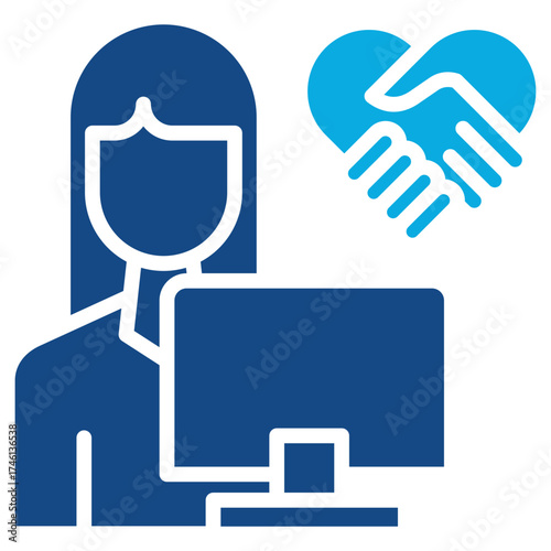 Workplace Respect glyph color icon