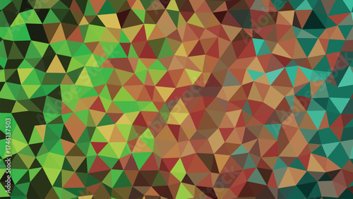 Abstract Polygon Background With Earthy Tone Triangles For Modern Design And Creative Projects