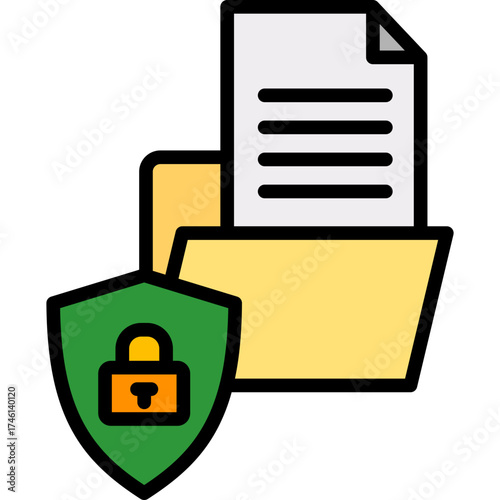 Privacy And Data Ethics lineal color icon