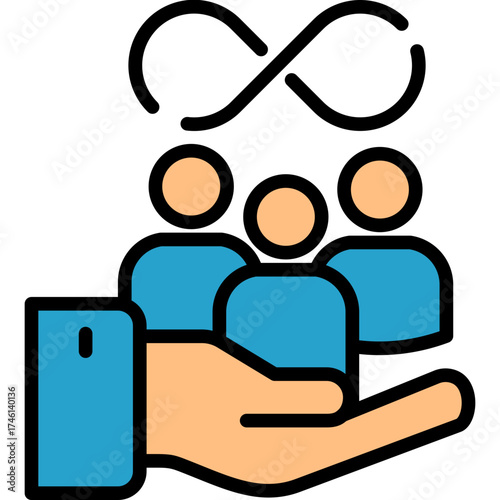 Diversity And Inclusion lineal color icon