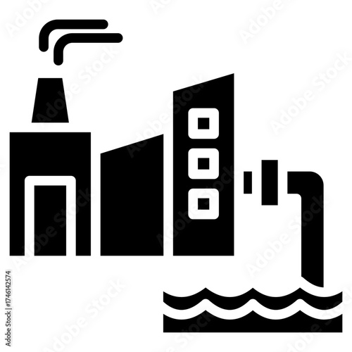 Industrial Waste glyph icon