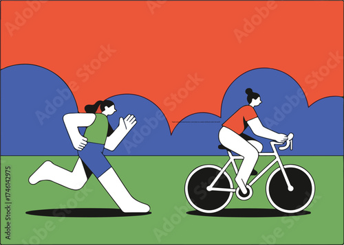 man and woman on the bike