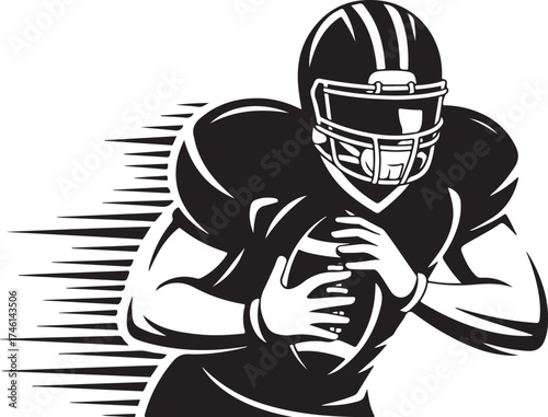 Dynamic football player action motion graphic