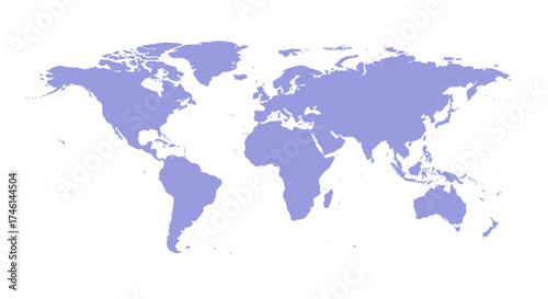 Stunning 3D world map illustration with clean lines and a serene blue hue, perfect for global business and travel concepts.