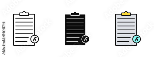 Result icon in stroke, fill, and color style with a white background, ideal for reports, analytics, progress tracking, and achievement designs.