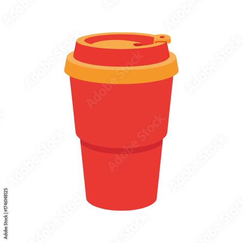 Vibrant reusable cup for coffee or tea on the go, perfect for branding