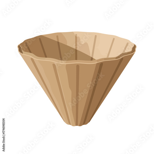 Freshly brewed coffee begins here with a simple paper filter cone