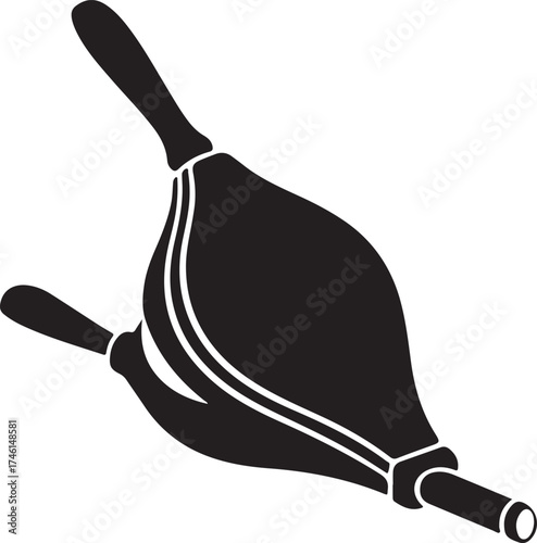 Traditional Fire Bellows Icon Silhouette