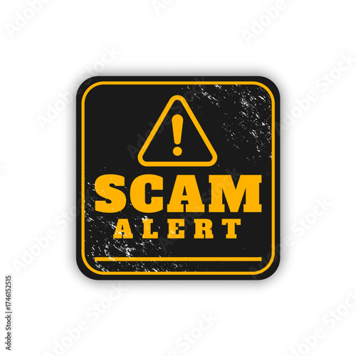 scam alert symbol background for construction or restricted area