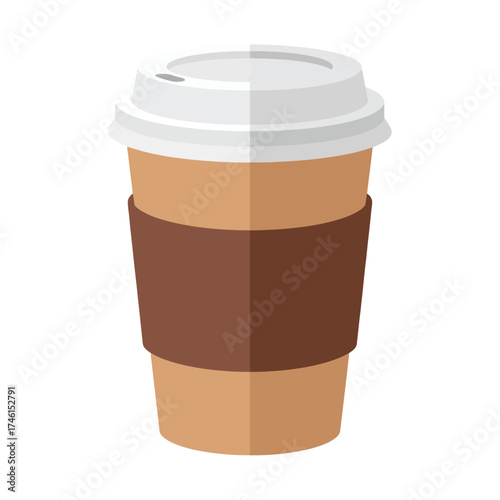 Grab a coffee to go with this simple and clean takeaway coffee cup